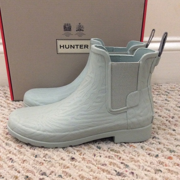 🆕 Madewell x HUNTER mint green ankle rain boots 7 - Picture 4 of 8